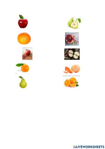 Αντιστοιχίες φρούτων