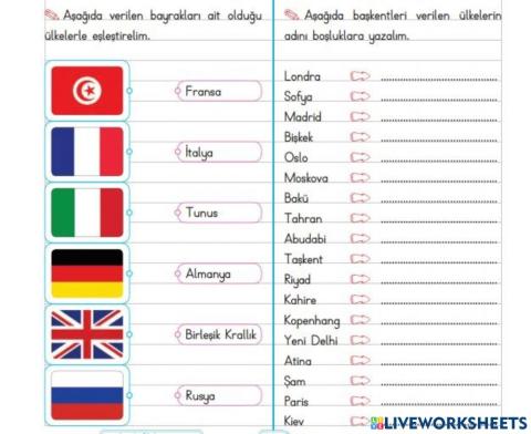 Bayraklar ve Başkentler