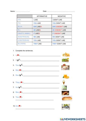 I like - I don't like