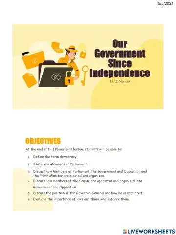 Our Government Since Independence