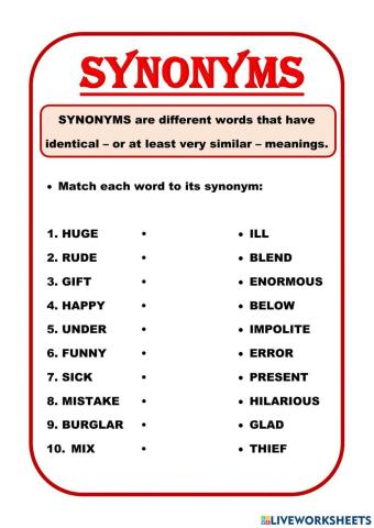 Synonyms