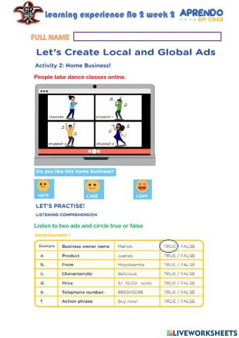 Let's create local and global ads