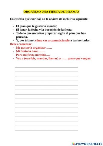 Expresión escrita 1