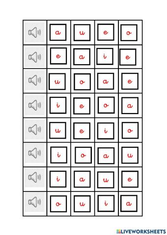 Discriminación auditiva de vocales