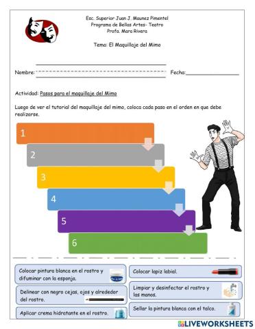 Pasos Maquillaje del Mimo
