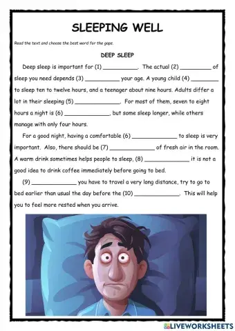 Sleeping Well PET Exercise