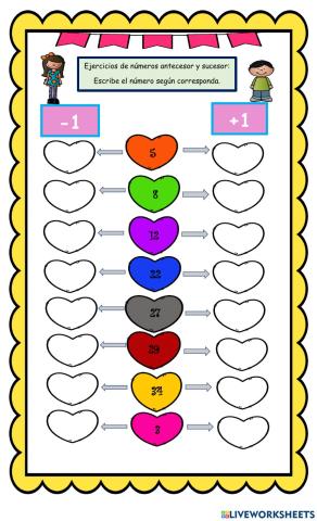 Antecesor y Sucesor.