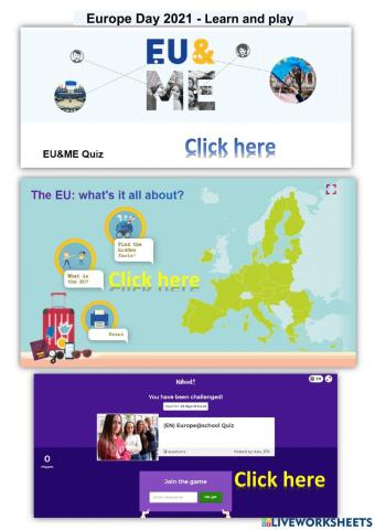 Europe Day 2021 - Learn and play with Quiz