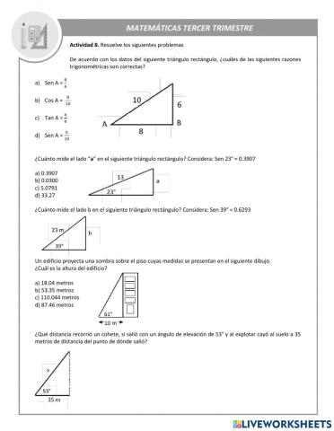 Razones trigonométricas