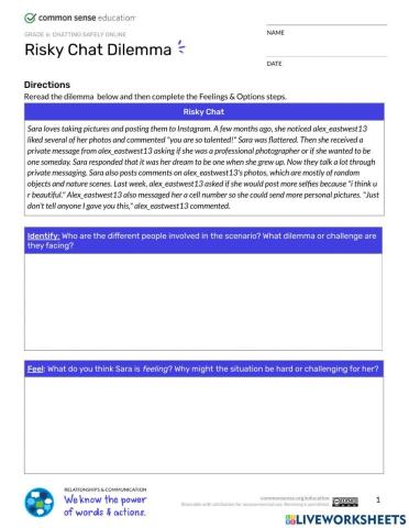 Internet Safety- Chatting online