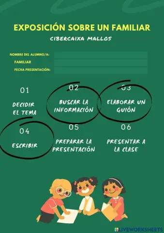 Exposición oral sobre un familiar