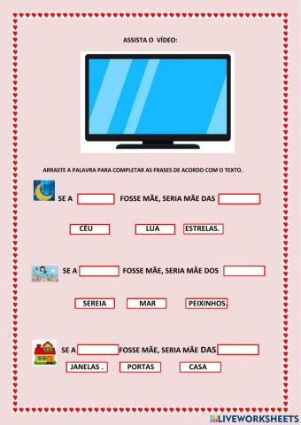 Leitura: Se as coisas fossem mães.