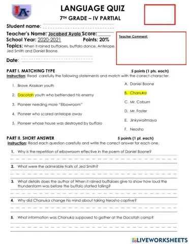 Literature 7th grade