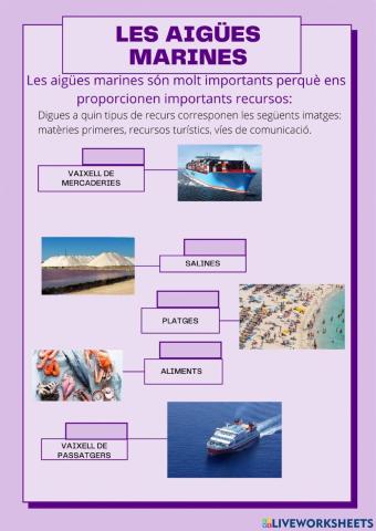 Recursos aigües marines