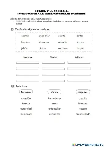 Derivacion de palabras