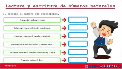 Escritura de números naturales