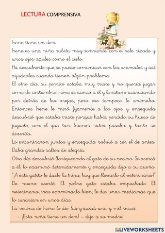 Lectura comprensiva