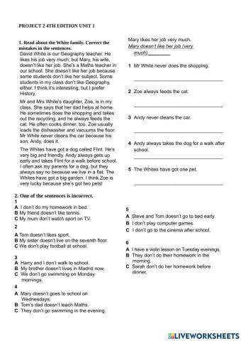 Project 2 4th edition Unit 1