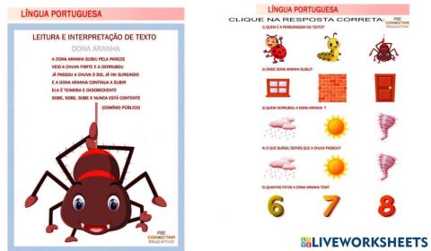 Dona Aranha Interpretação Infantil