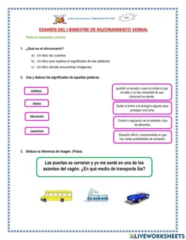 Examen plan lector 2021 marzo 4