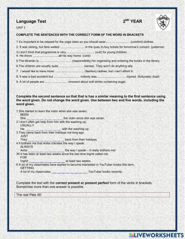 Gold exp. b1+ 2ed. grammar