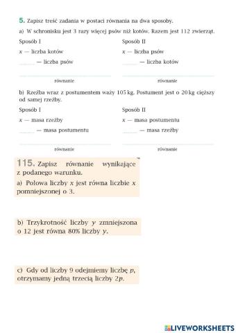 Ćwiczenia wyrażenia str. 99 klasa 6