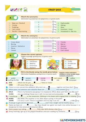 8.sınıf 2.ünite 2 crazy quiz 2.bölüm (crazy)