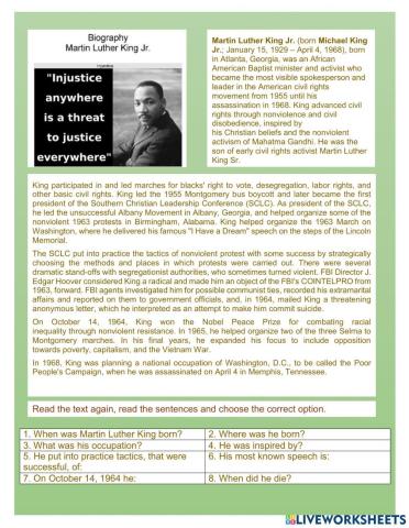 Read: Martin Luther King