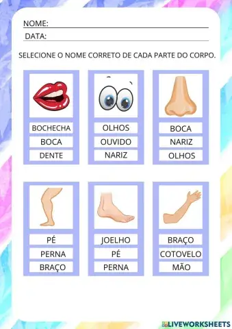 Partes do corpo