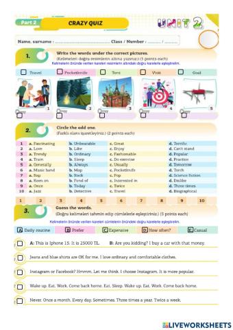 8.sınıf 2.ünite 2 crazy quiz 3.bölüm (crazy)