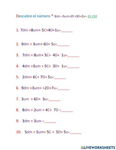 Descomponer números