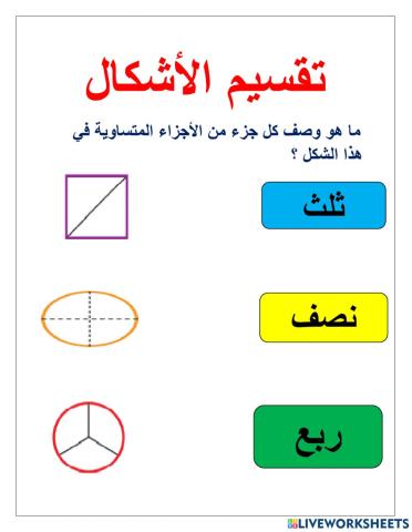 تقسيم الأشكال