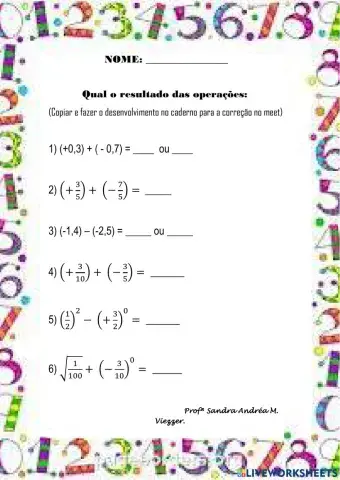 Operações Nºs Racionais