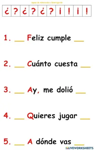 Signos de Admiración e Interrogación