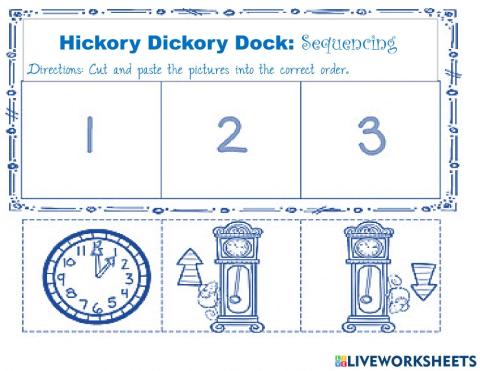 Hickory dickory dock sequencing