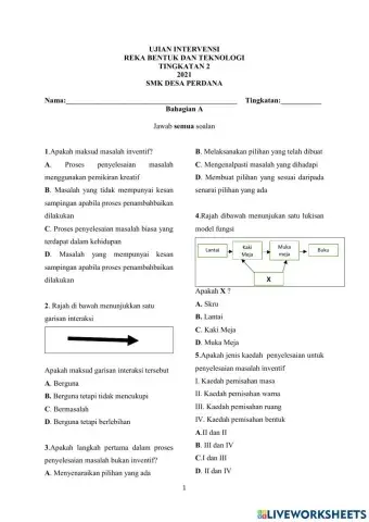 Ulangkaji bab 1 & 2 rbt tingkatan 2