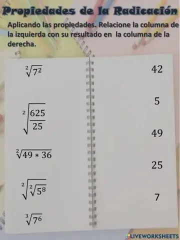 Propiedades de la Radicación