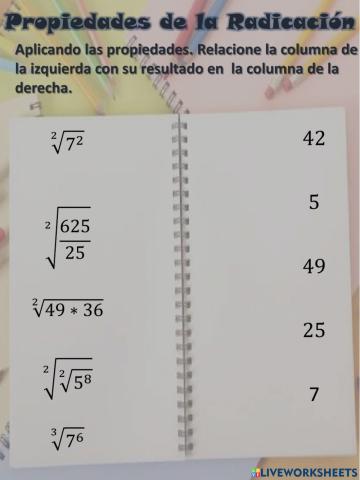 Propiedades de la Radicación