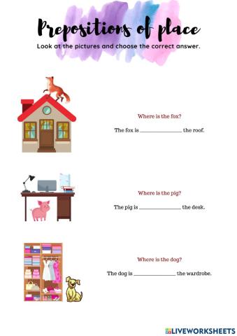 Prepositions of place 7