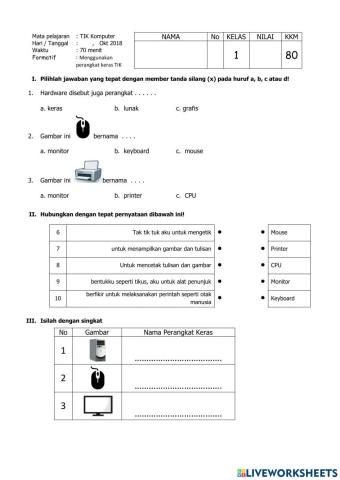 Menggunakan perangkat keras TIK