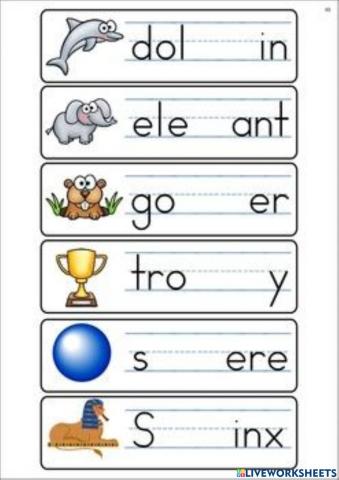 Worksheet for ph sound