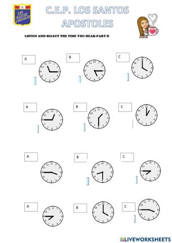 Telling the time-part II