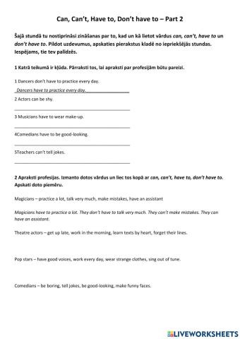 Can-can't-have to-don't have to 2