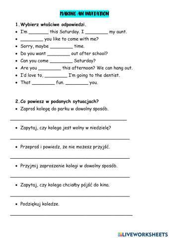 Making an invitation