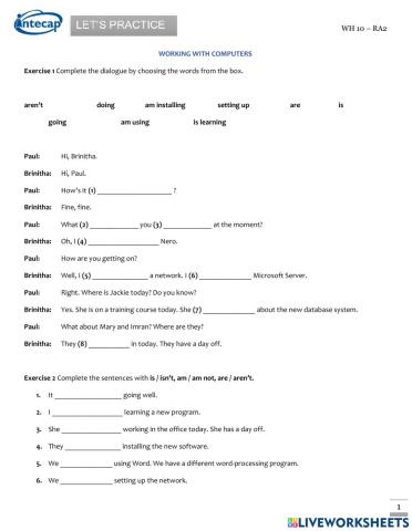 Working with Computers