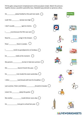 Present simple-present continuous-past simple 3