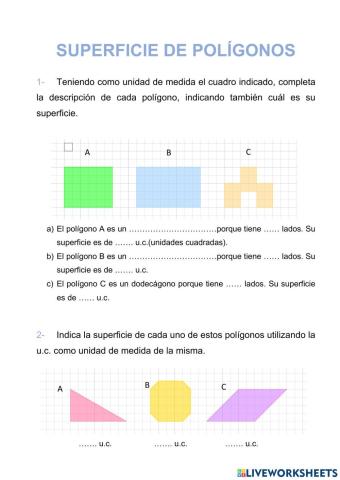 Superficie de polígonos