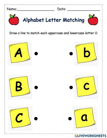 A,B,C letter Matching