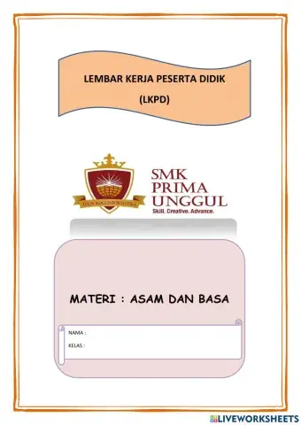 Lkpd teori asam basa