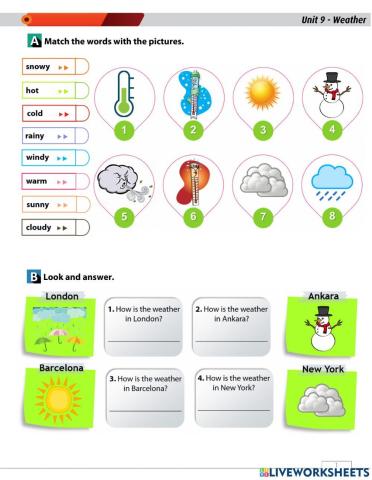 Weather Conditions 3rd Grade